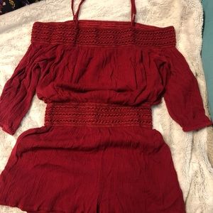 Maroon Romper